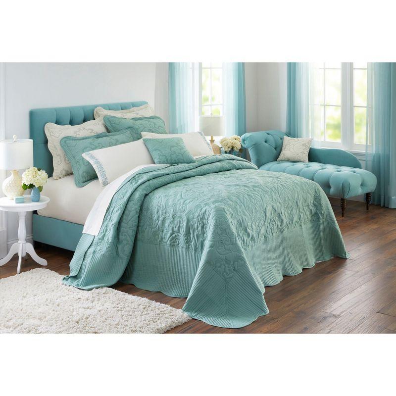 BrylaneHome Amelia Bedspread - Queen, Seaglass