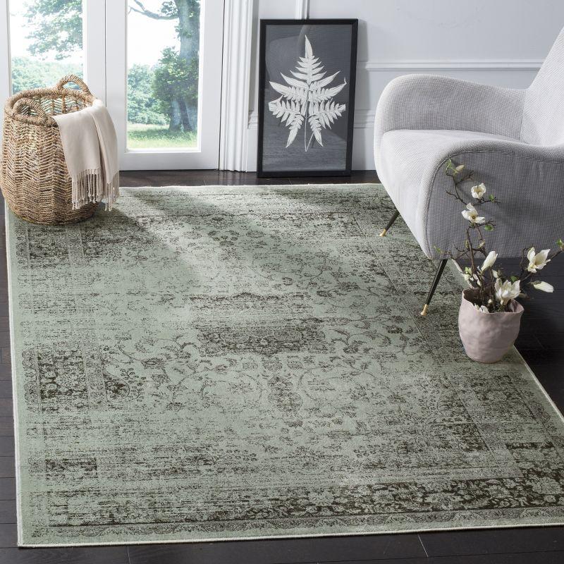 Vintage VTG113 Power Loomed Indoor Skid-Resistant Area Rug - Spruce - 4'x5'7" - Safavieh
