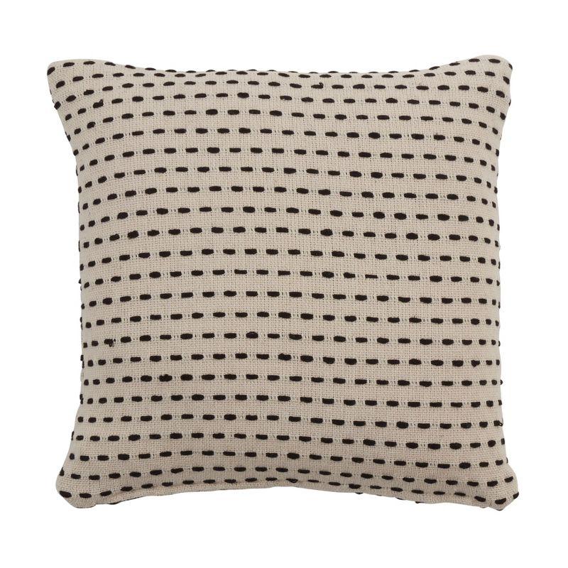 Saro Lifestyle Down-Filled Stitch Line Design Throw Pillow