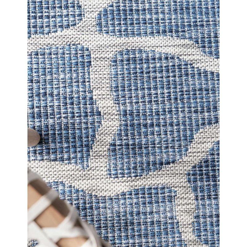 Unique Loom 9' 0 x 12' 2 Rectangle Indoor/Outdoor Safari Blue Area Rug