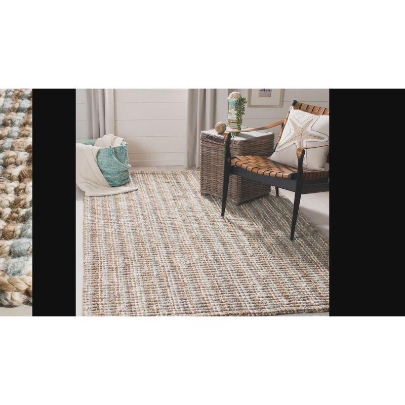 Natural Ivory Handwoven Wool 3' x 5' Area Rug