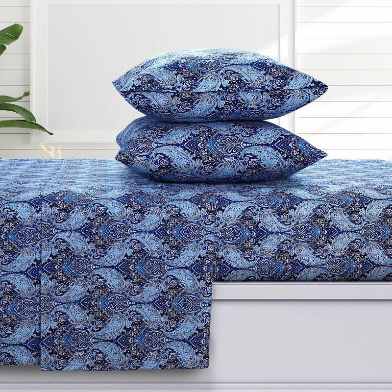Azores Home Sofi Flannel Paisley Sheet Set