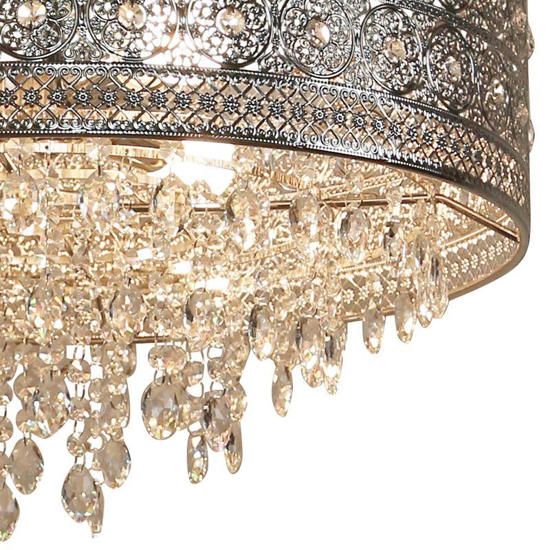 24" Brielle Crystal Chandelier Polished Nickel - River of Goods