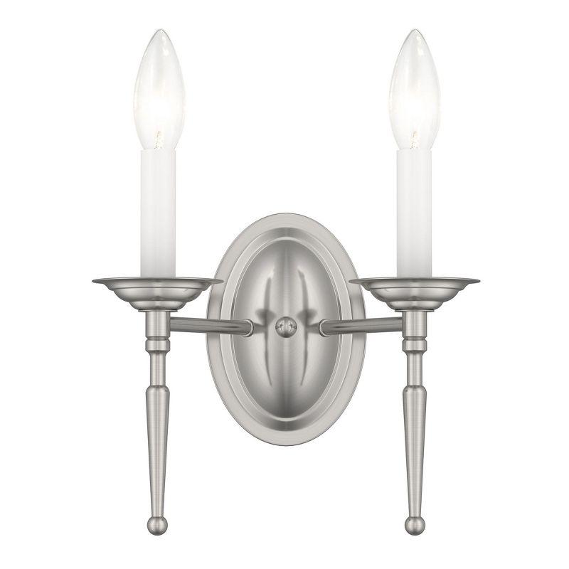 Livex Lighting Williamsburgh 2 - Light Wall Light in  Brushed Nickel