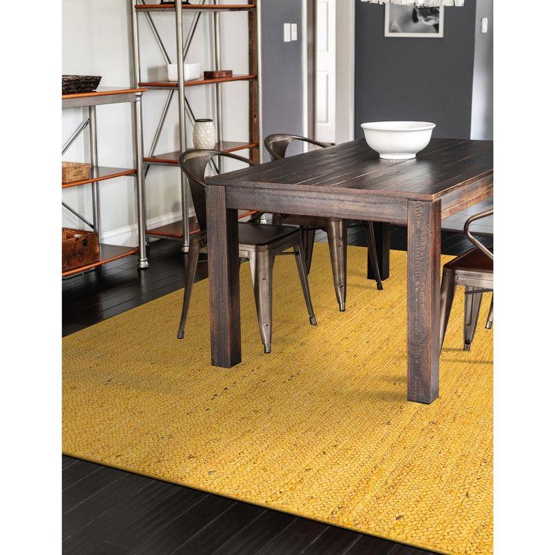 Unique Loom 6' 1 x 9' 0 Goa Braided Jute Rectangle Area Rug