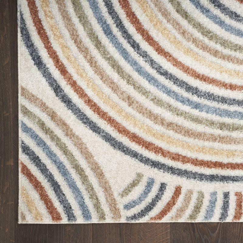 Nourison Astra Machine Washable Contemporary Rainbow Kids Indoor Rug