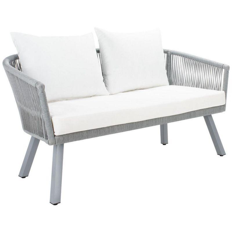 Belmi 4 Piece Rope Living Set - Indoor/Outdoor - PAT7517 - Grey/Beige - Safavieh