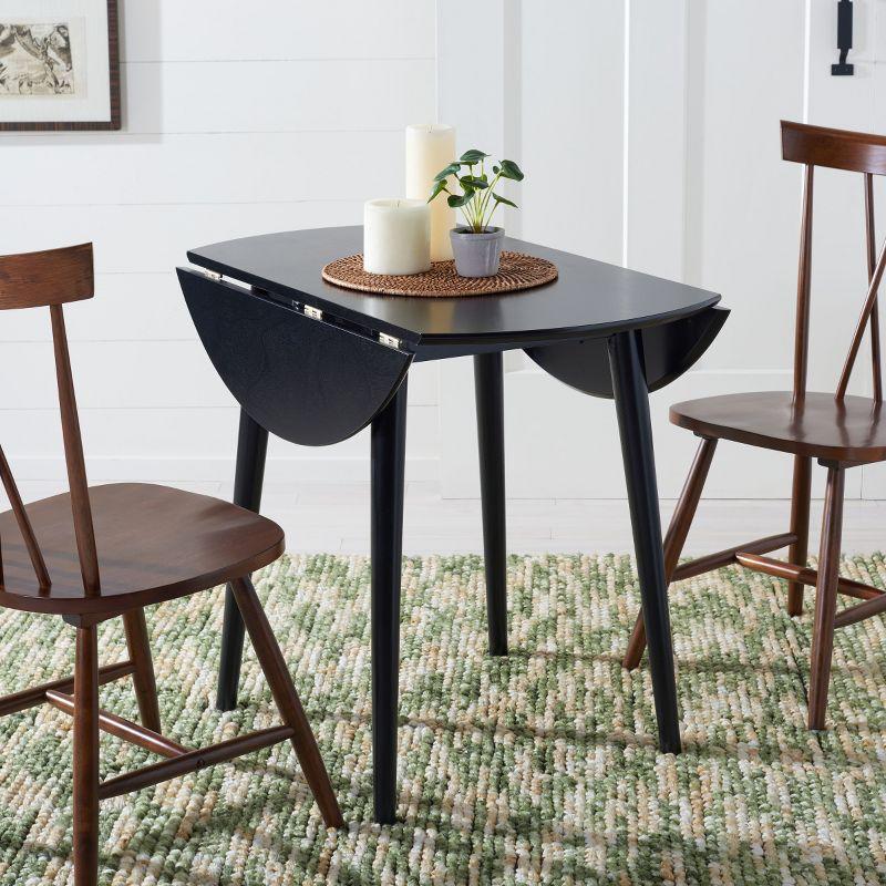 Lovell Folding Round Dining Table - Black - Safavieh