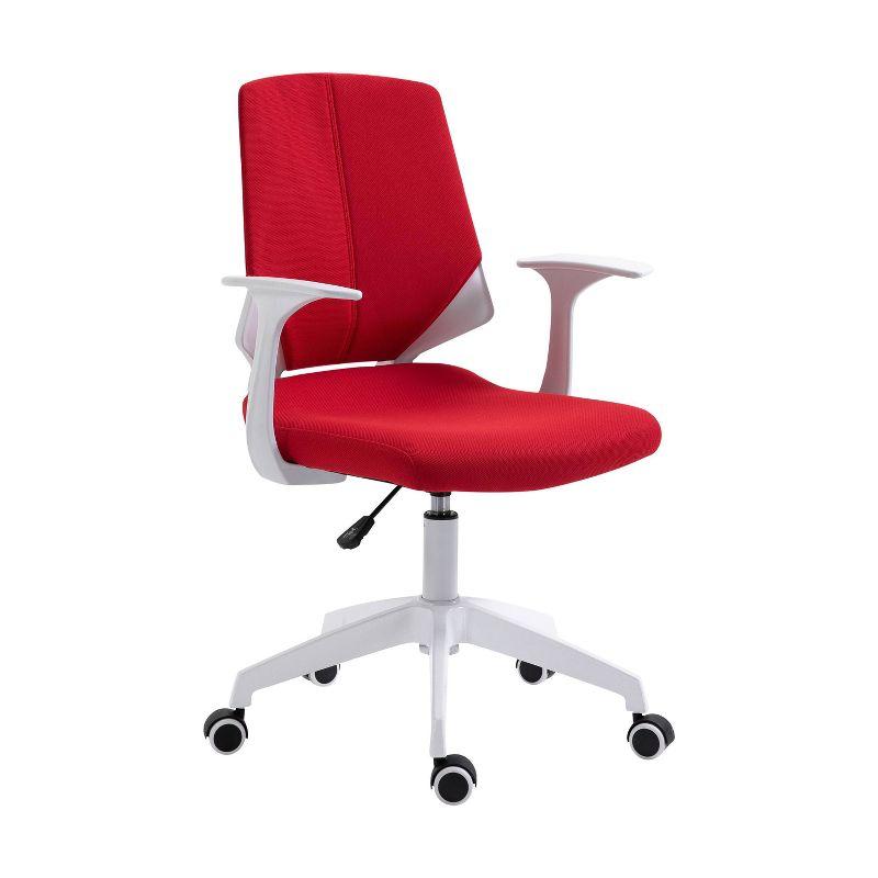 Racing Executive Red Leather Swivel Office Chair with Adjustable Height