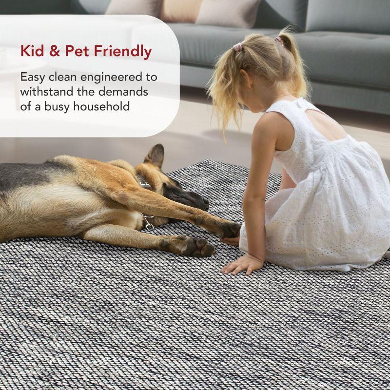 Nuloom Alessi Hand Woven Cotton Indoor Area Rug, 9' 6" x 13' 6", Gray