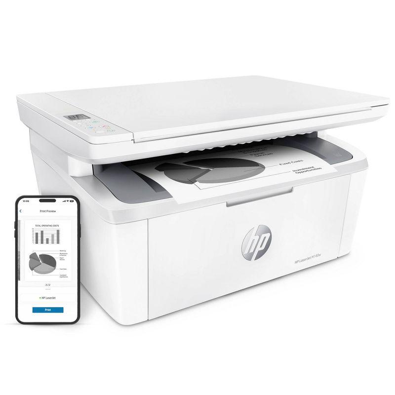 HP LaserJet M140w Wireless All-In-One Black and White Laser Printer (7MD72F)