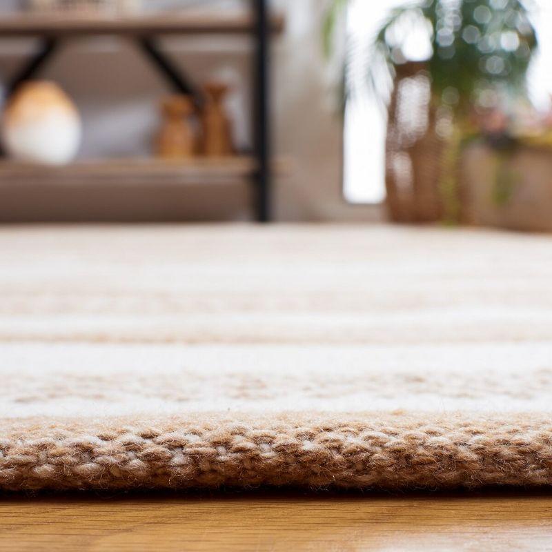 Striped Kilim STK428 Hand Woven Area Rug - Beige/Ivory - 4'x6' - Safavieh.