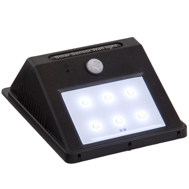 Black Solar Powered Motion Sensor LED Security Light