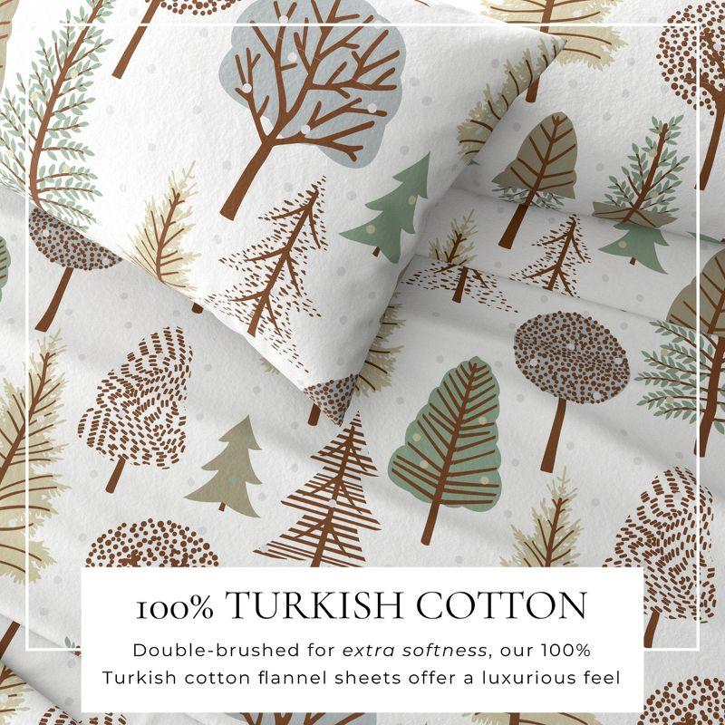 FreshFolds 100% Cotton Lodge Printed Flannel Sheet Set