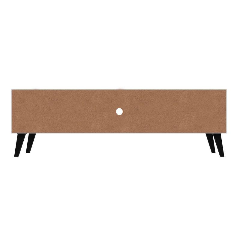 Doyers TV Stand for TVs up to 60" Brown - Manhattan Comfort: Entertainment Center with Open Shelves, Cable Management