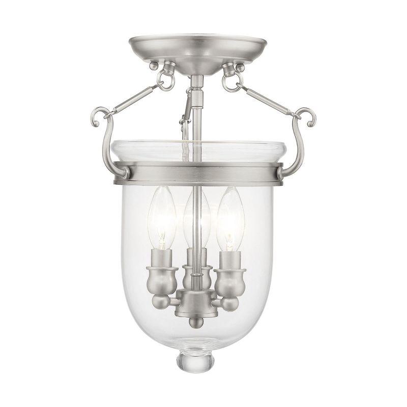 Livex Lighting Jefferson 3 - Light Flush Mount in  Brushed Nickel
