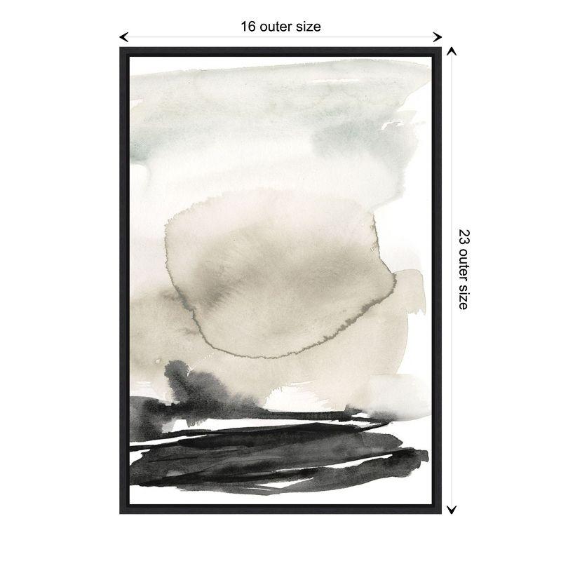 Amanti Art Ebony Horizon Triptych II by Jennifer Goldberger Canvas Wall Art Print Framed 16 x 23-in.