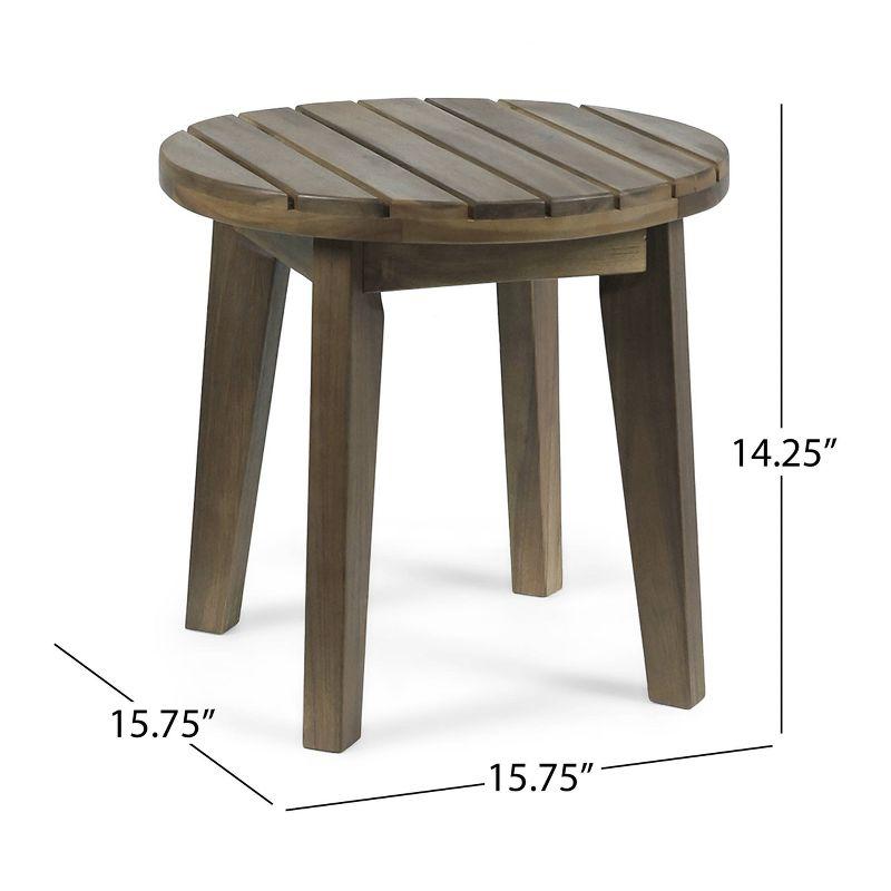 Gertrude 16" Acacia Wood Side Table: Weather-Resistant Patio Furniture - Christopher Knight Home