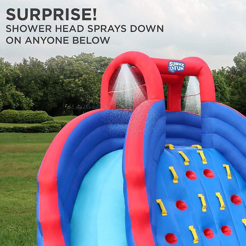 Sunny & Fun Inflatable Kids Backyard Double Water Slide Park