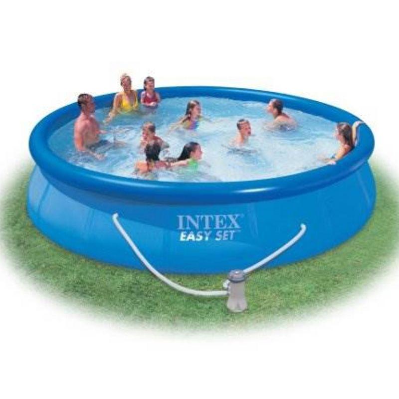 Intex Plastic Round Inflatable Pool 33'' H x 180'' W x 180'' L