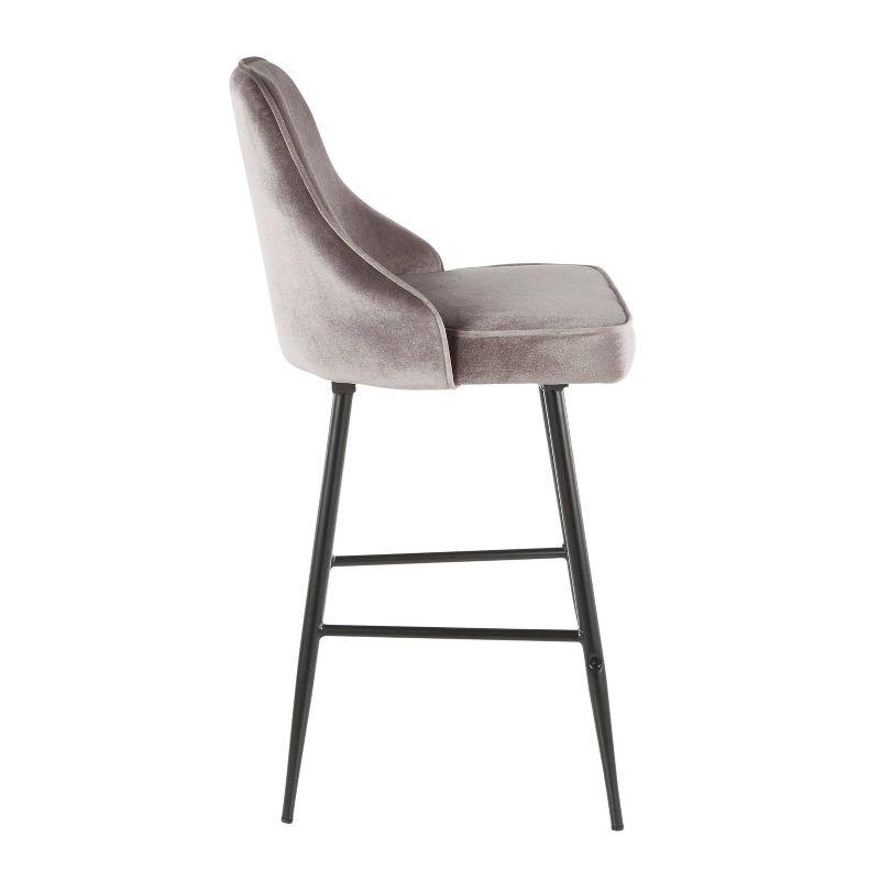 Upholstered Counter Stool with Metal Frame