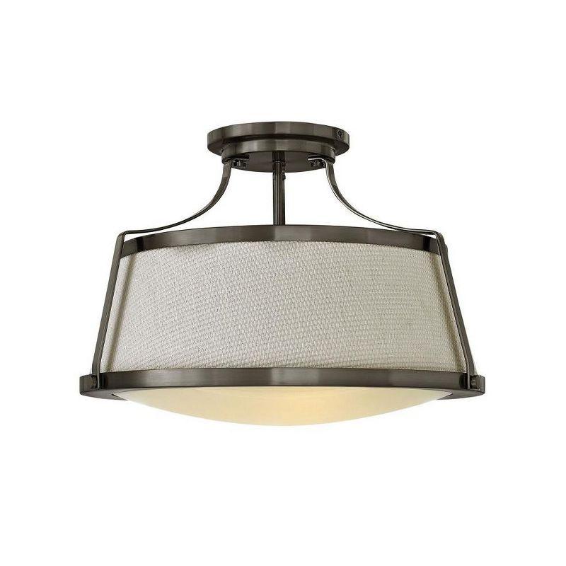 Hinkley Lighting Charlotte 3 - Light Semi-Flush Mount in  Antique Nickel