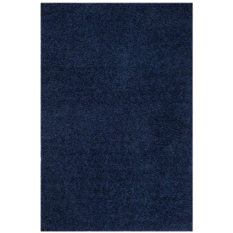 Athens Shag SGA119 Power Loomed Indoor Accent Rug - Navy - 4'x6' - Safavieh