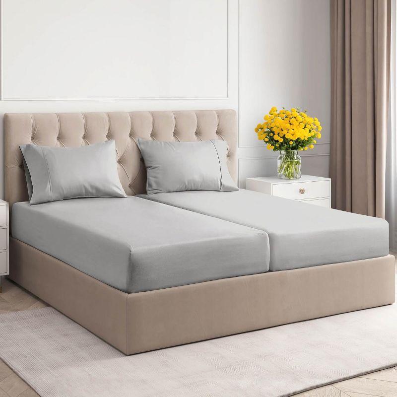 CGK Linens 4 Piece 100% Cotton 400 Thread Count Hotel Quality Bed Sheet Set