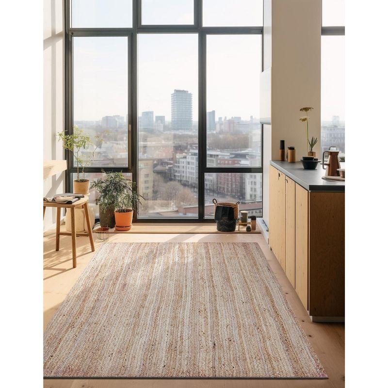 Unique Loom Braided Jute Dhaka Solid Indoor Braided Area Rug