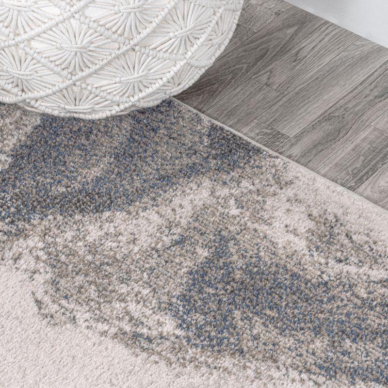 3' x 5' Petalo Abstract Two-Tone Modern Area Rug, Gray/Cream - JONATHAN Y