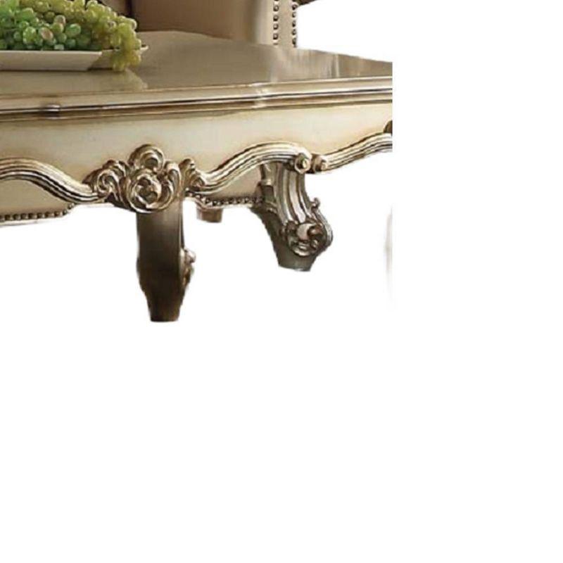 World Menagerie Cabildo Rolled Arm Sofa in Bone and Gold Patina