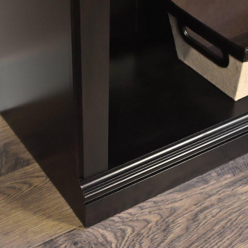 Sauder 29.9" 2Shelf Bookshelf Estate Black : Adjustable, Laminated, Mid-Century Modern Style: Particle Board Frame, Console Design