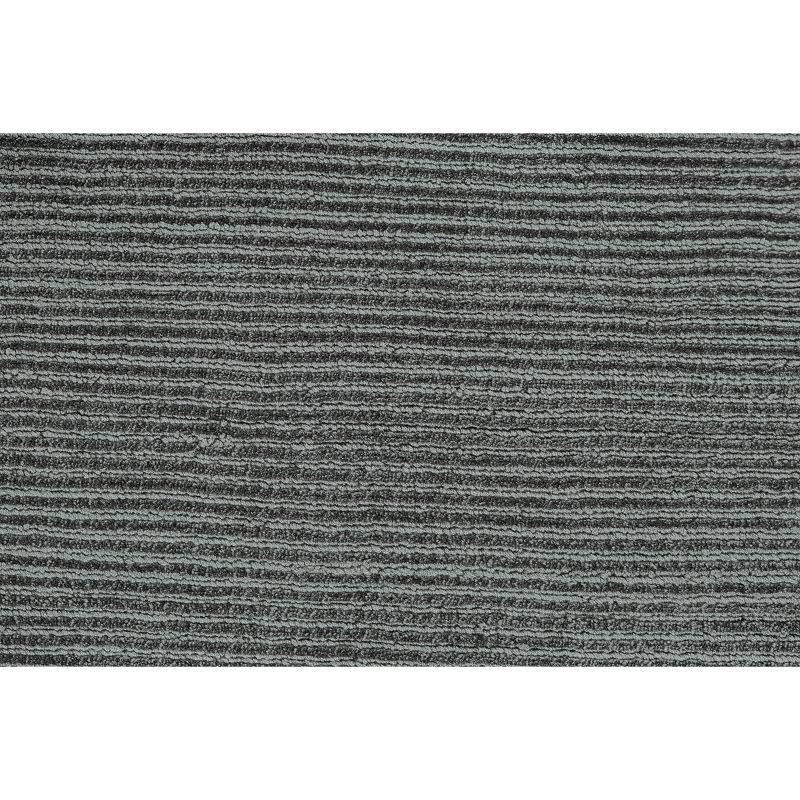 Charcoal Elegance 2'x3' Hand-Knotted Viscose Sheepskin Area Rug