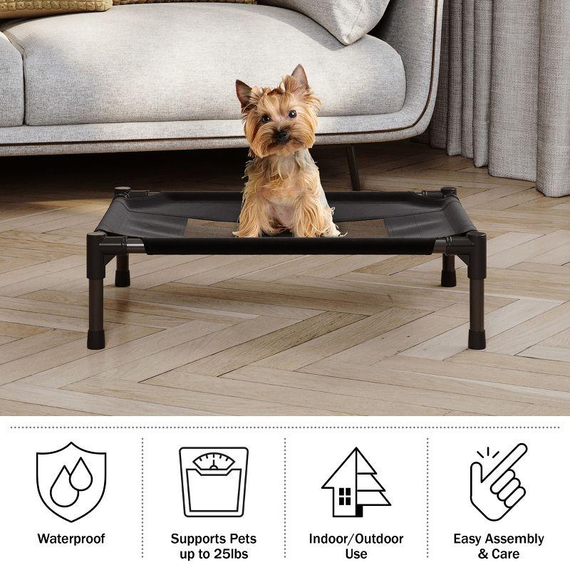 PETMAKER 24.5x18.5-Inch Elevated Dog Bed, Black | Wayfair