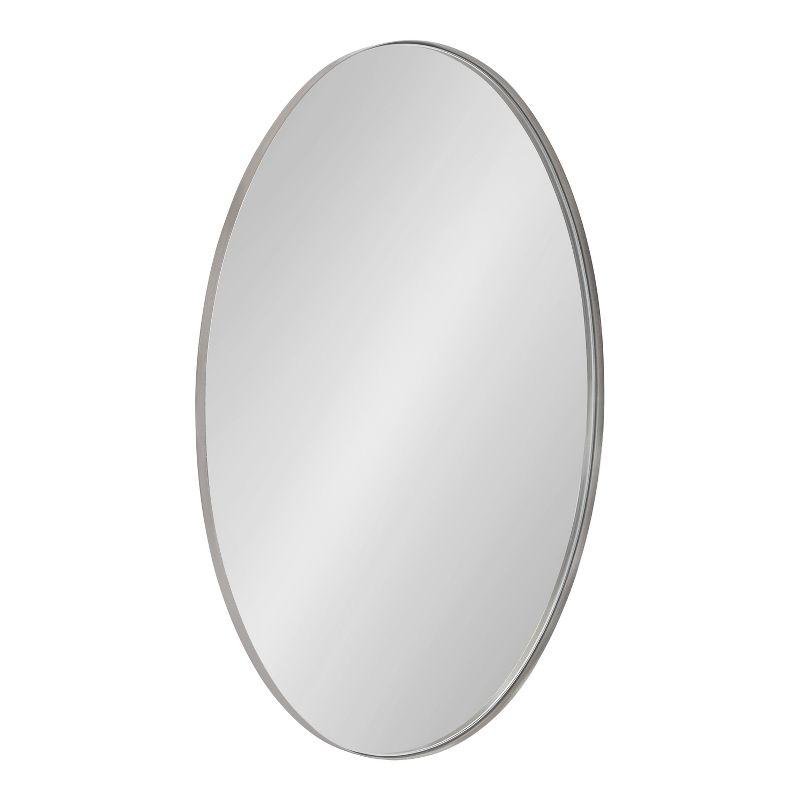 Kate and Laurel Rollo Oval Framed Wall Mirror, 20x30, Silver