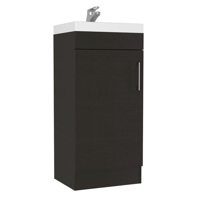 Sevilla Black Particleboard Single Door Bathroom Vanity