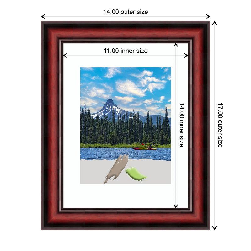 Amanti Art Rubino Cherry Scoop Wood Picture Frame Opening Size 11x14 in. (Matted To 8x10 in.)