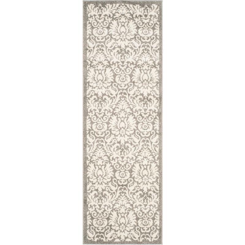 Amherst AMT427 Power Loomed Indoor Runner Rug - Dark Grey/Beige - 2'3"x15' - Safavieh