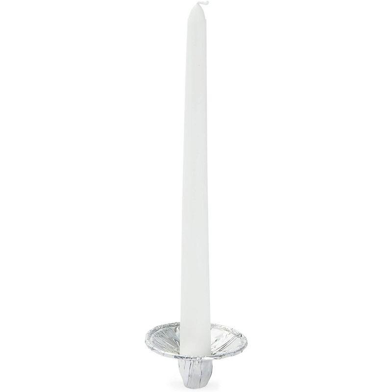 Okuna Outpost 200 Pack Disposable Aluminum Foil Candlestick Tapper Candle Holders for Shabbat, Funeral Procession, 2.76 in
