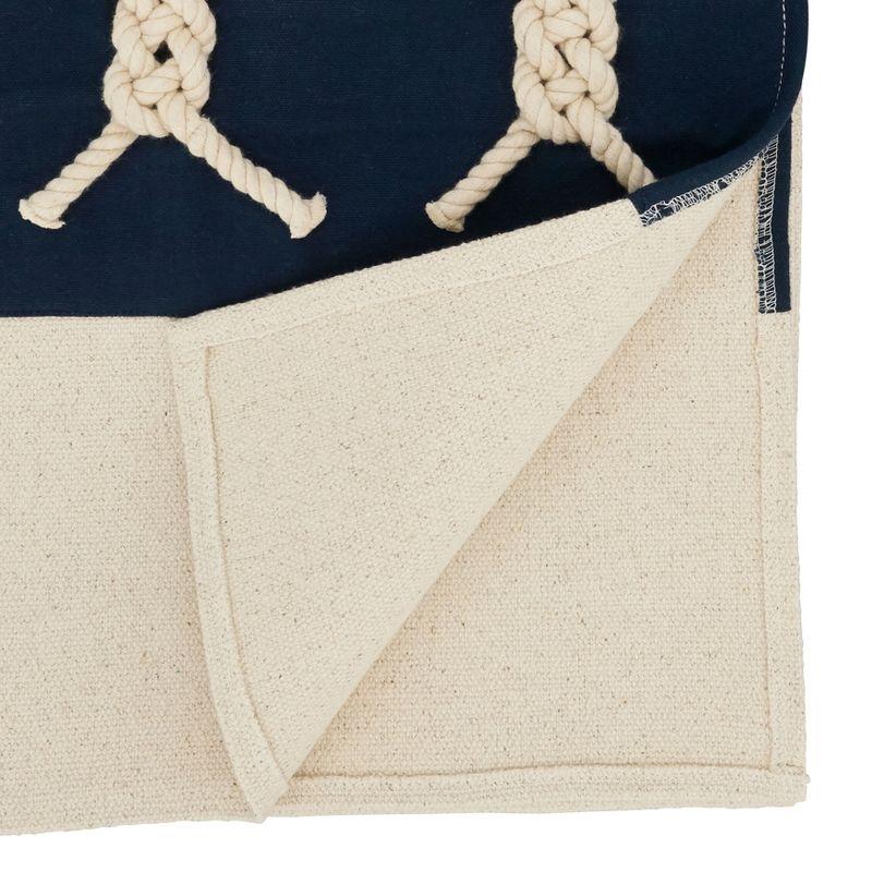 Saro Naviguer Collection Appliqued Cotton Throw Pillow
