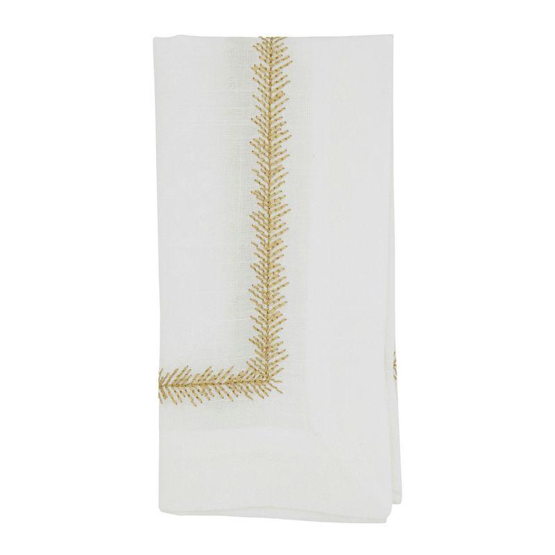 Saro Pomeline Collection Polyester No Pattern Square Napkin (Set of 4)