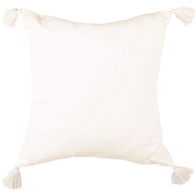 Mariella Pillow - White/Blue - 16"X16" - Safavieh