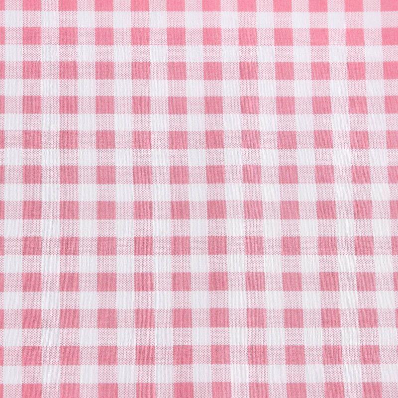 Queen Printed Pattern Percale Cotton Sheet Set Pink Gingham - Poppy & Fritz