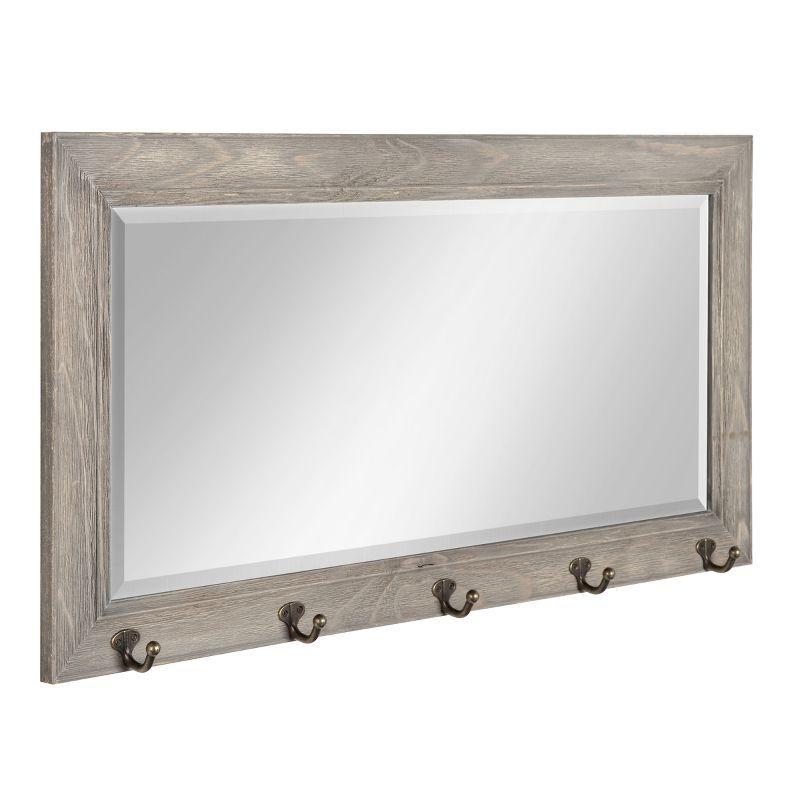 36" x 18" Pub Mirror with Metal Hooks - DesignOvation