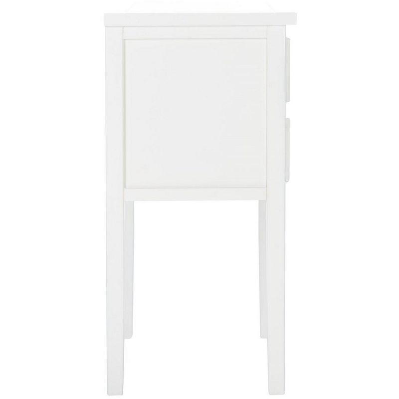 Toby Accent Table with Storage Drawers - White - Safavieh.