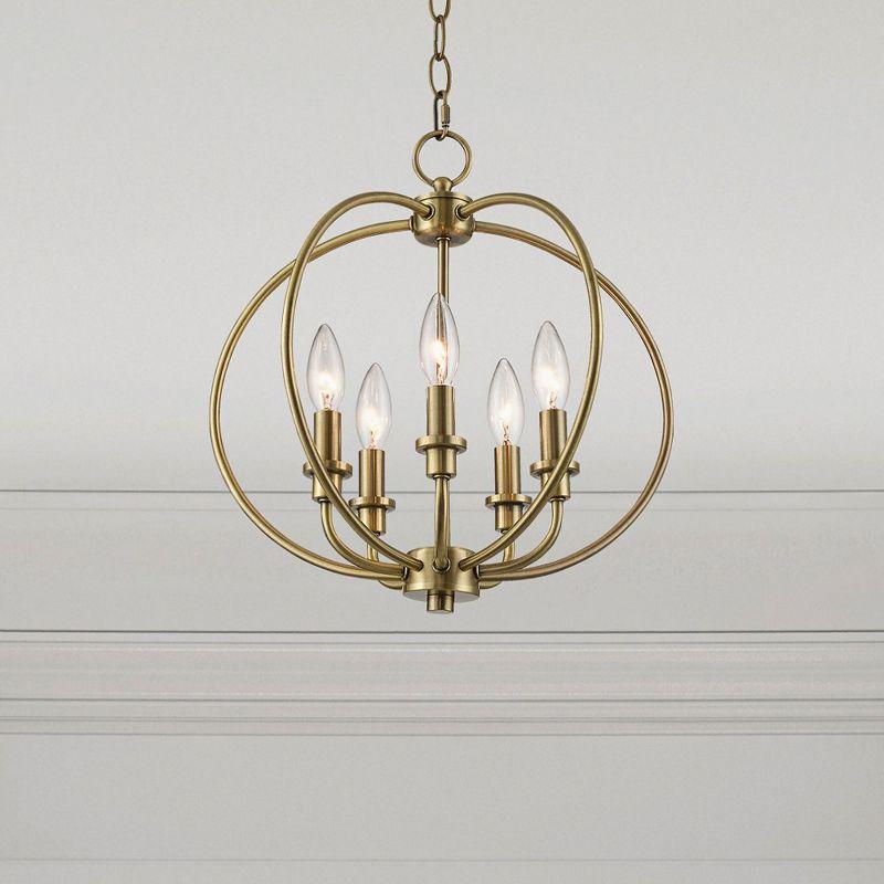 Livex Lighting Milania 5 - Light Chandelier in  Antique Brass