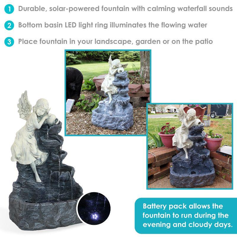 Jaliyah Weather Resistant Floor Fountain with Light