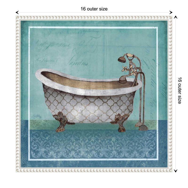 Amanti Art Regal Blue Tub I by Elizabeth Medley Framed Canvas Wall Art