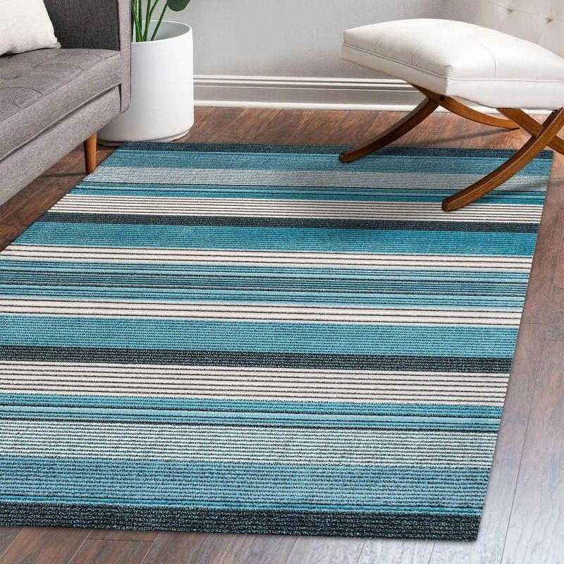 Duxbury Gradient Ticking Striped Area Rug - JONATHAN Y