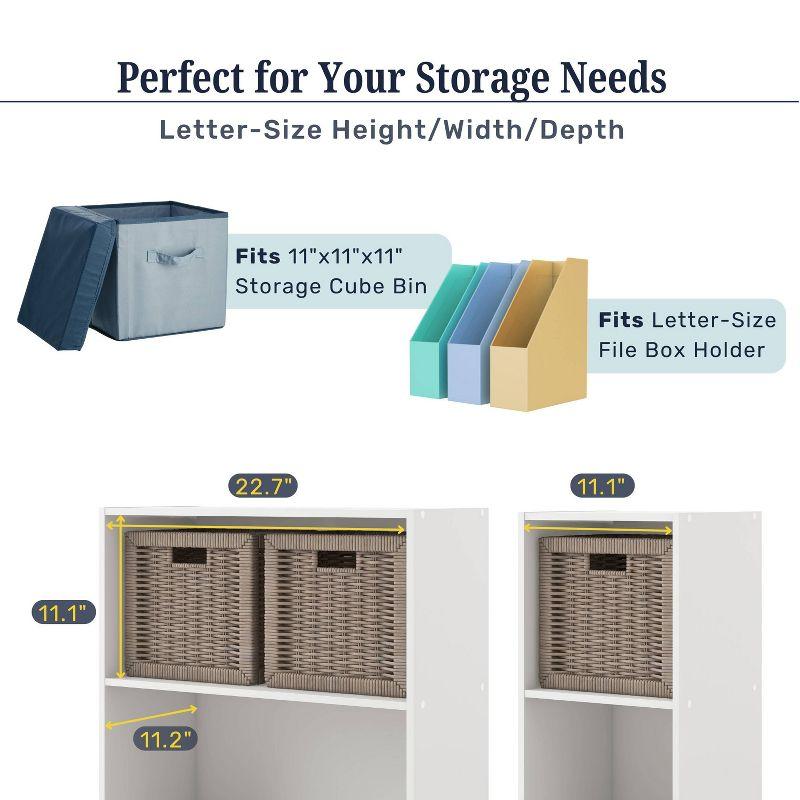 24/7 Shop At Home 47" Silkpath Modern 4 Tier Stackable and Modular Bookcase Black: Modular Organizer, MDF Wood